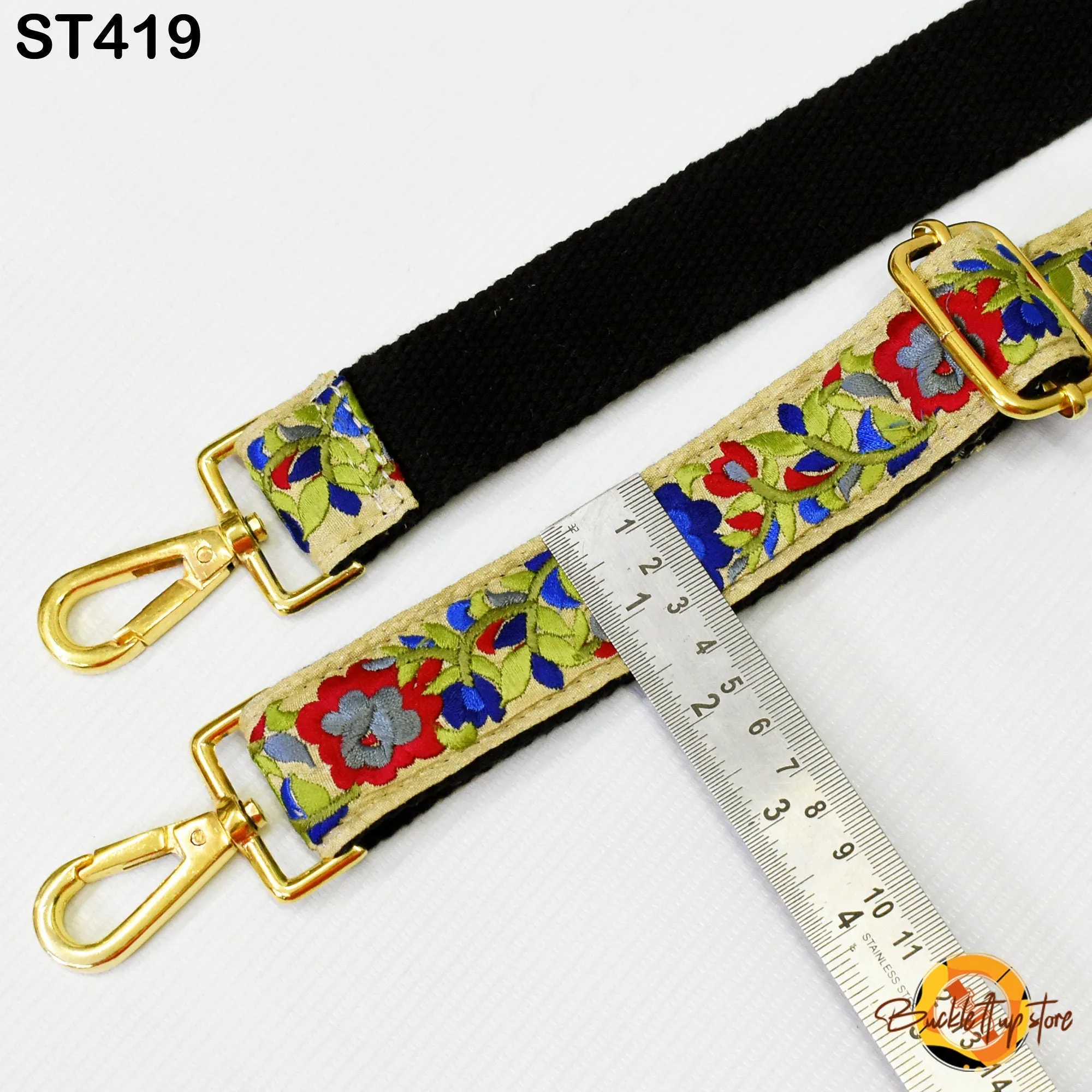 Gift for Sister Embroidered Messenger Bags Strap Crossbody Strap for Purses Embroidery Replacement Strap Boho Guitar Strap Handbag Strap
