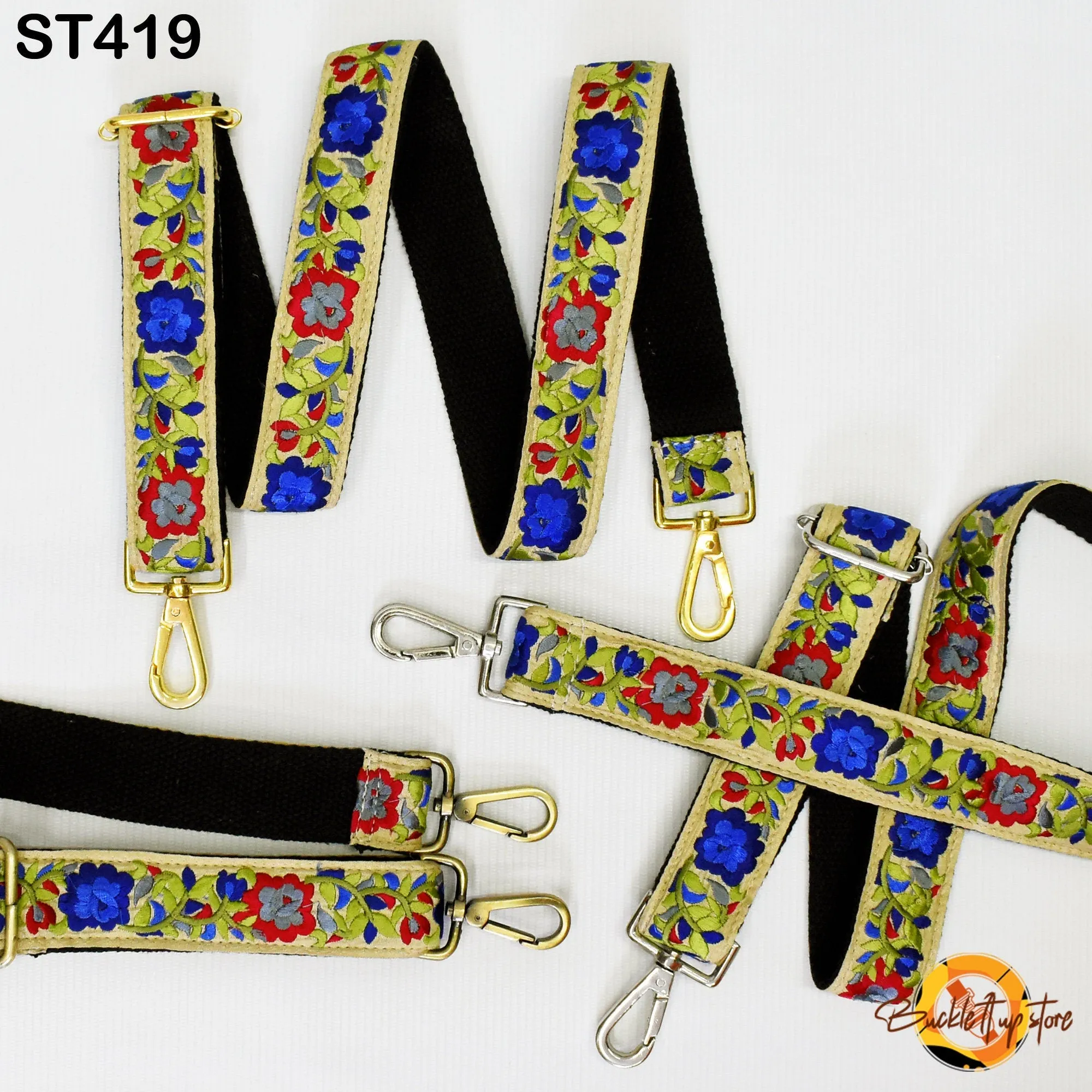 Gift for Sister Embroidered Messenger Bags Strap Crossbody Strap for Purses Embroidery Replacement Strap Boho Guitar Strap Handbag Strap