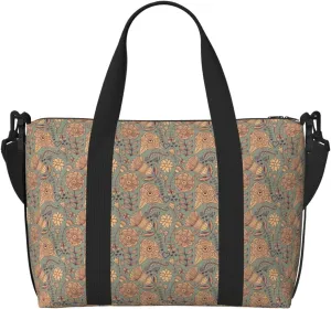 Gorgeous Endless Flowers Travel Bag for Women Men Weekender Bags Carry on Overnight Bag Tote Bag Yoga Gym Bag for Gym, Work, Weekend, Travel, Personal Items