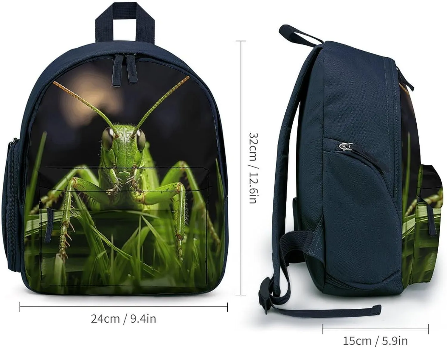 Grasshopper on Grass Travel Backpack Casual Bag Lightweight Hiking Backpacks for Business, Travelling, Hiking