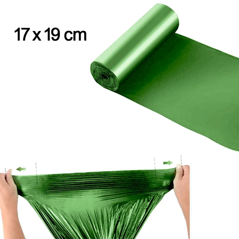 Green Compostable Corn Starch Garbage Bags (17" x 19")