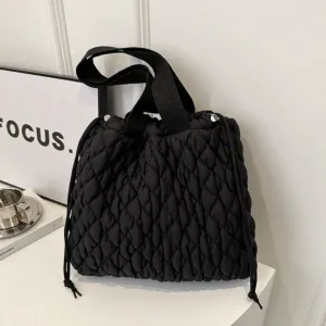 GYPSY-Drawstring Bubble Texture Tote Bag – Trendy & Spacious Everyday Essential