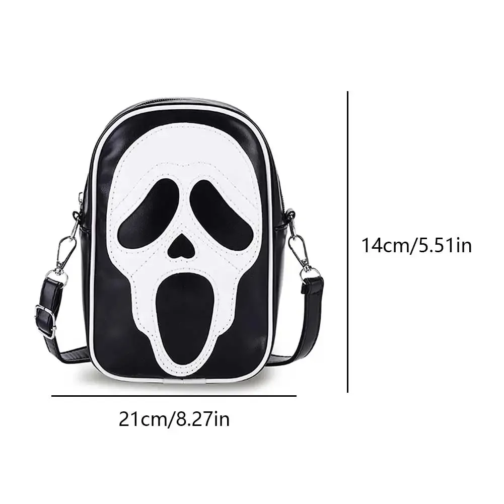 Halloween Ghost Bag Novelty Skull Crossbody Bags Y2k Women Girls Punk Hiphop Horror Skeleton Shoulder Bag Funny Handbag Purses