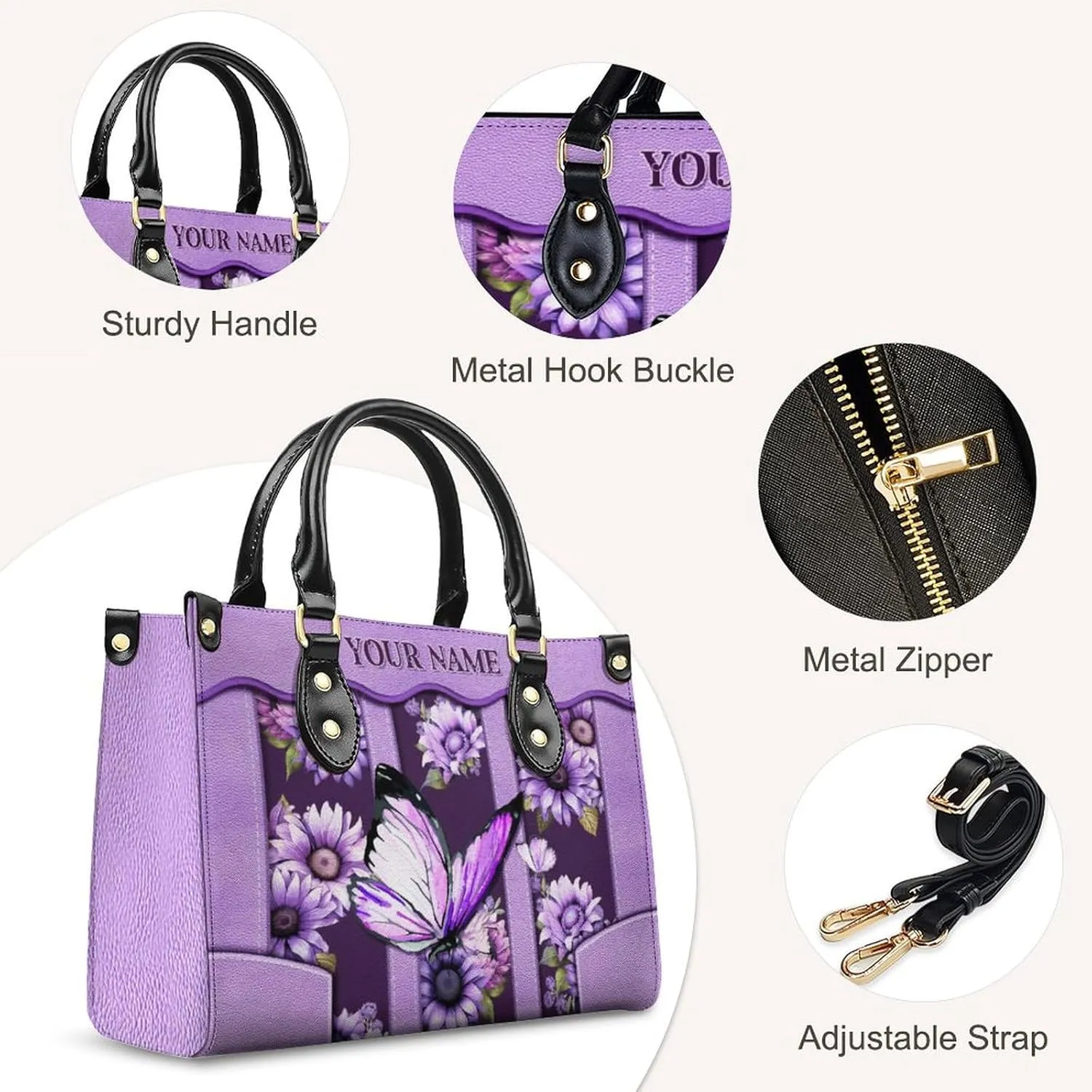 Handbags for Women Girls, Sunflower Tote Bag PU Leather Satchel Top Handle Shoulder Crossbody Bags for Work Travel Outdoor