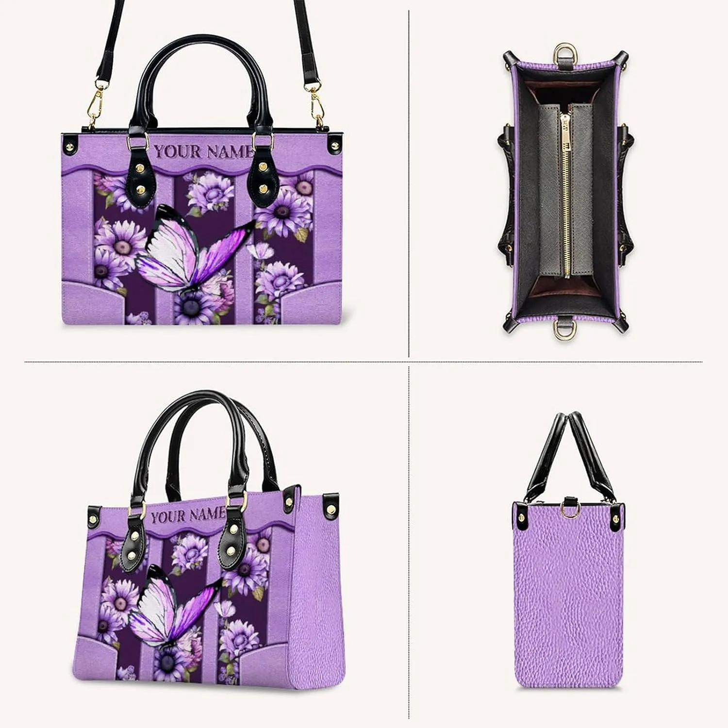 Handbags for Women Girls, Sunflower Tote Bag PU Leather Satchel Top Handle Shoulder Crossbody Bags for Work Travel Outdoor