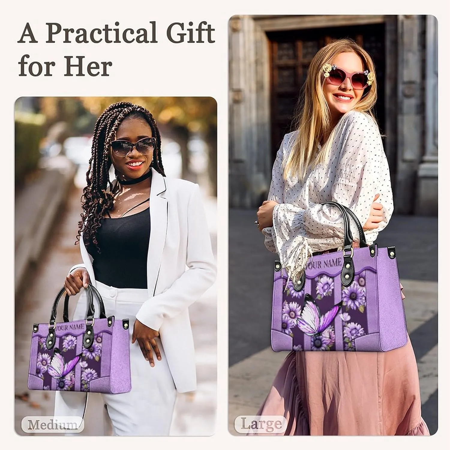Handbags for Women Girls, Sunflower Tote Bag PU Leather Satchel Top Handle Shoulder Crossbody Bags for Work Travel Outdoor