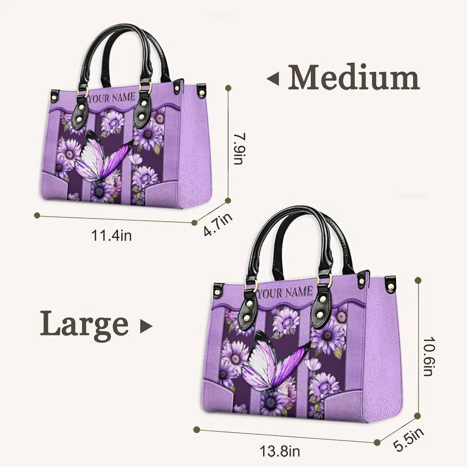 Handbags for Women Girls, Sunflower Tote Bag PU Leather Satchel Top Handle Shoulder Crossbody Bags for Work Travel Outdoor