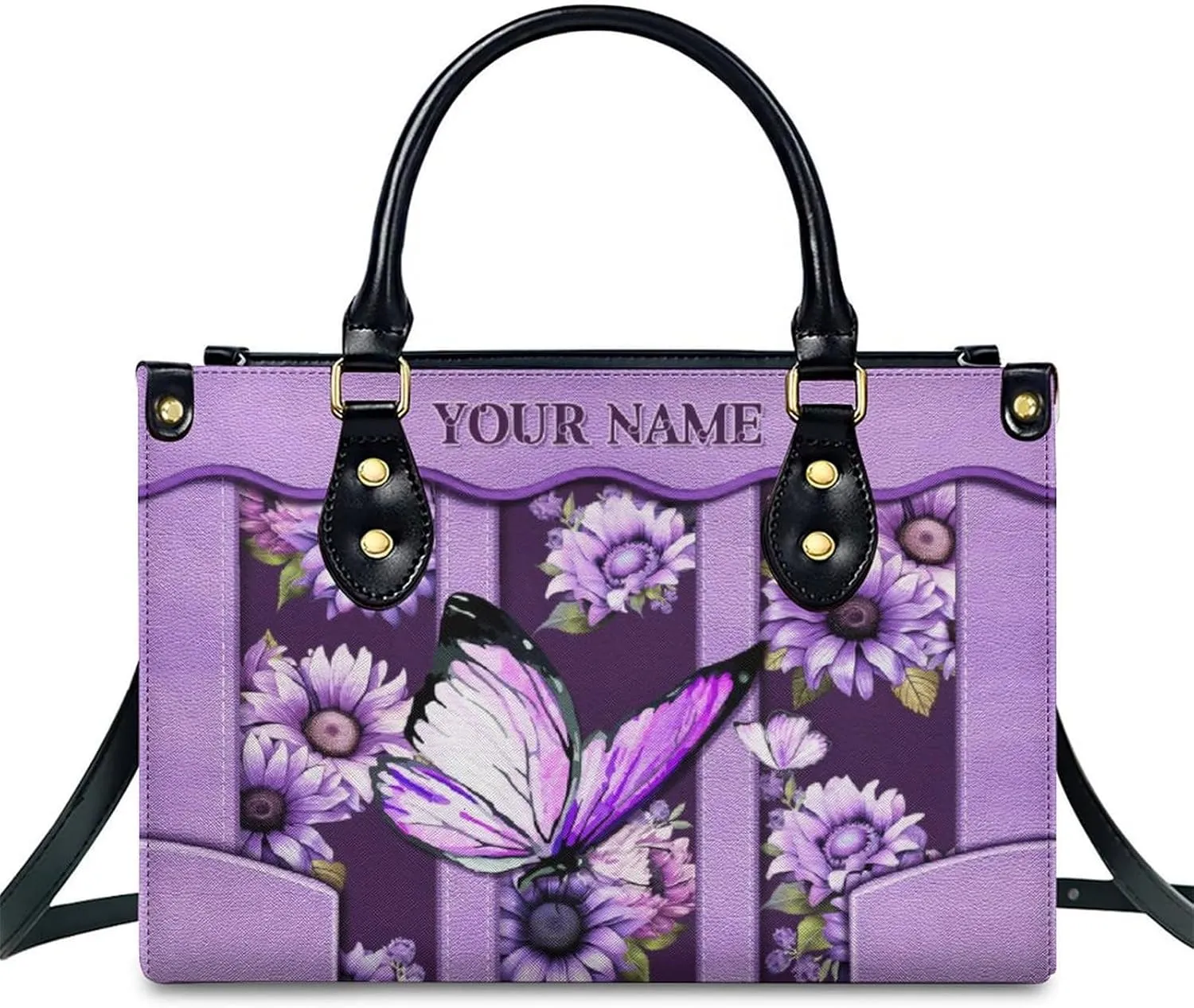 Handbags for Women Girls, Sunflower Tote Bag PU Leather Satchel Top Handle Shoulder Crossbody Bags for Work Travel Outdoor