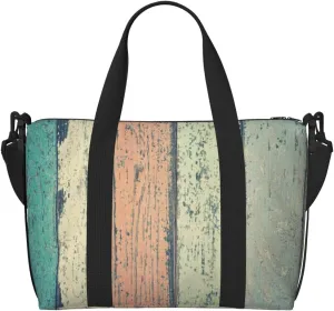 Hardwood Travel Bag for Women Men Weekender Bags Carry on Overnight Bag Tote Bag Yoga Gym Bag for Gym, Work, Weekend, Travel, Personal Items