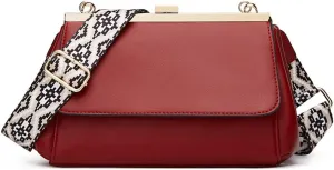 HBJWOV Foreign Trade Bag Autumn and Winter Clip Mouth Color Webbing Crossbody Bag