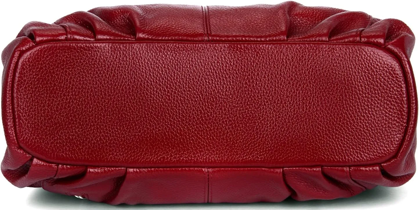 HESHE Genuine Leather Purses for Women Shoulder Hobo Bag Crossbody Satchel Handbags Designer Ladies Totes Purse