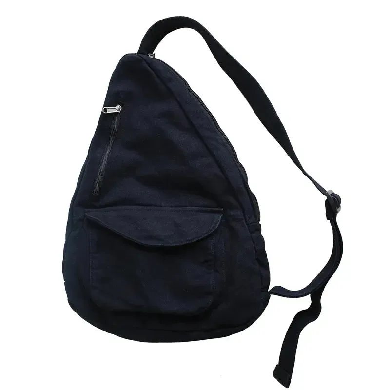 HOCODO 2022 Women Shoulder Messenger Bag Canvas Crossbody New Trend Fashion Female Bag Solid Color High Quality Ladies Chest Bag