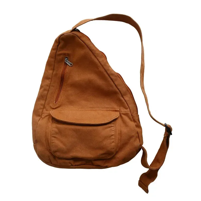 HOCODO 2022 Women Shoulder Messenger Bag Canvas Crossbody New Trend Fashion Female Bag Solid Color High Quality Ladies Chest Bag