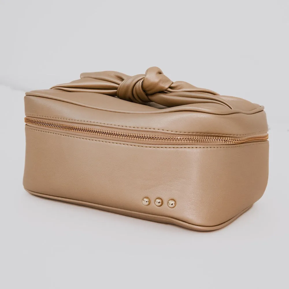 Holiday Gold Madelyn Bow Makeup Bag **PINK FRIDAY PREORDER