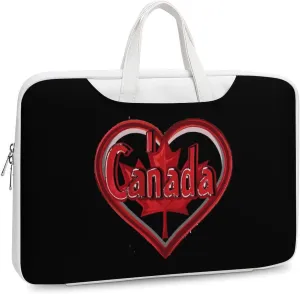 I Love Canada Laptop Tote Bag Waterproof Computer Carrying Case Business Office Briefcase