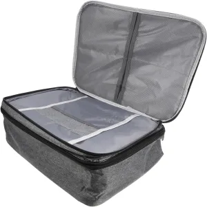 Id Card Holder Lock Large Capacity Document Bag Storage Pouch for Business Multifunctional Bag
