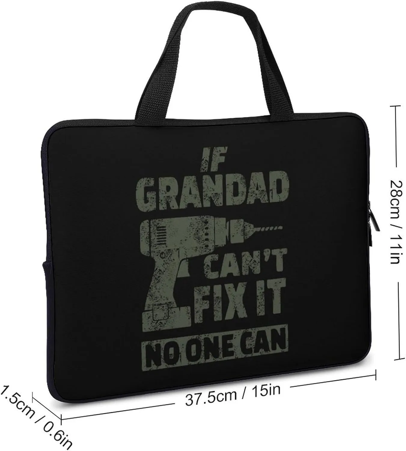 If Grandad Can't Fix It Laptop Bag Lightweight Computer Bag Laptop Carrying Case Handbag for Work Business