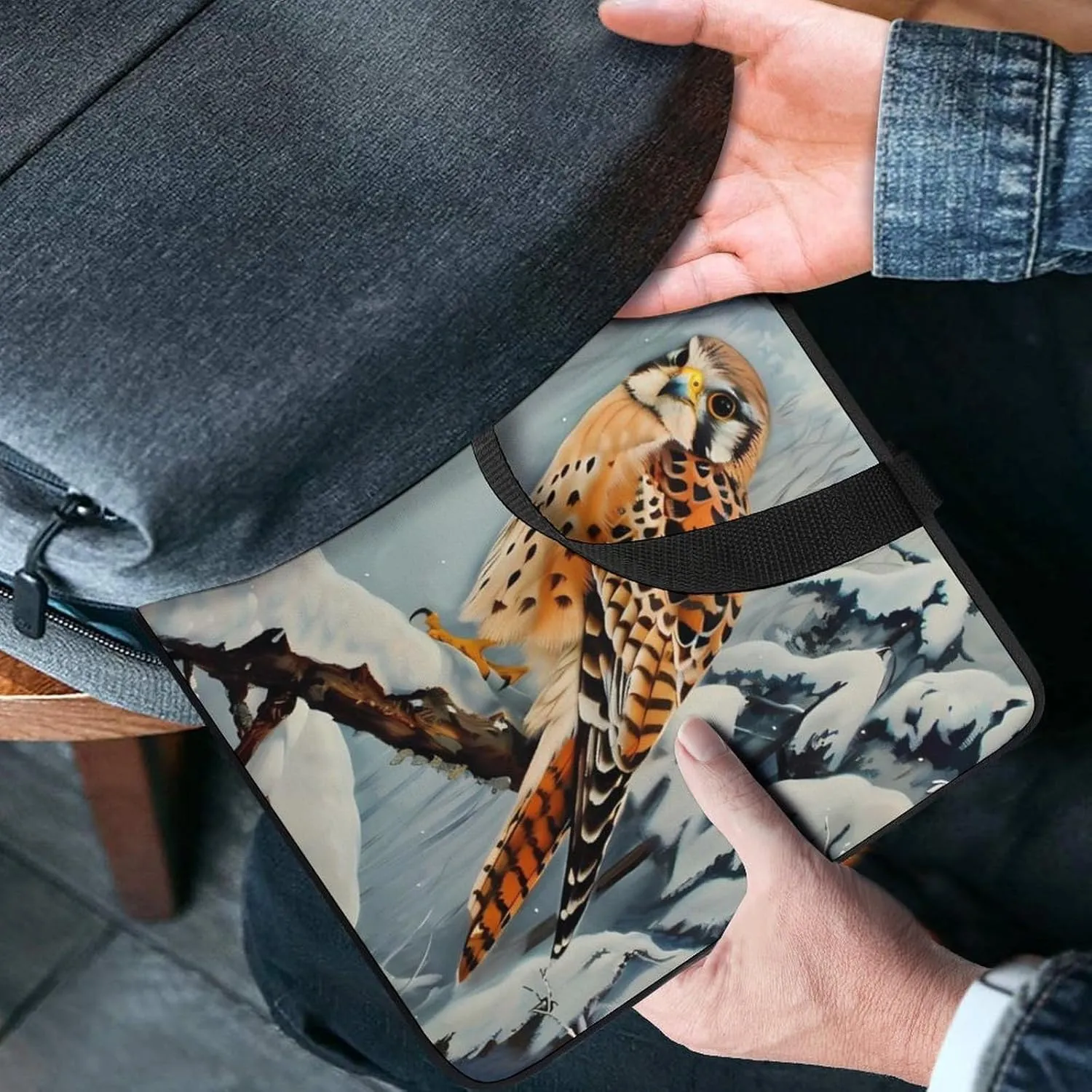 In Snowscape Kestrel Laptop Tote Bag Portable Notebook Carrying Case Computer Protective Briefcase