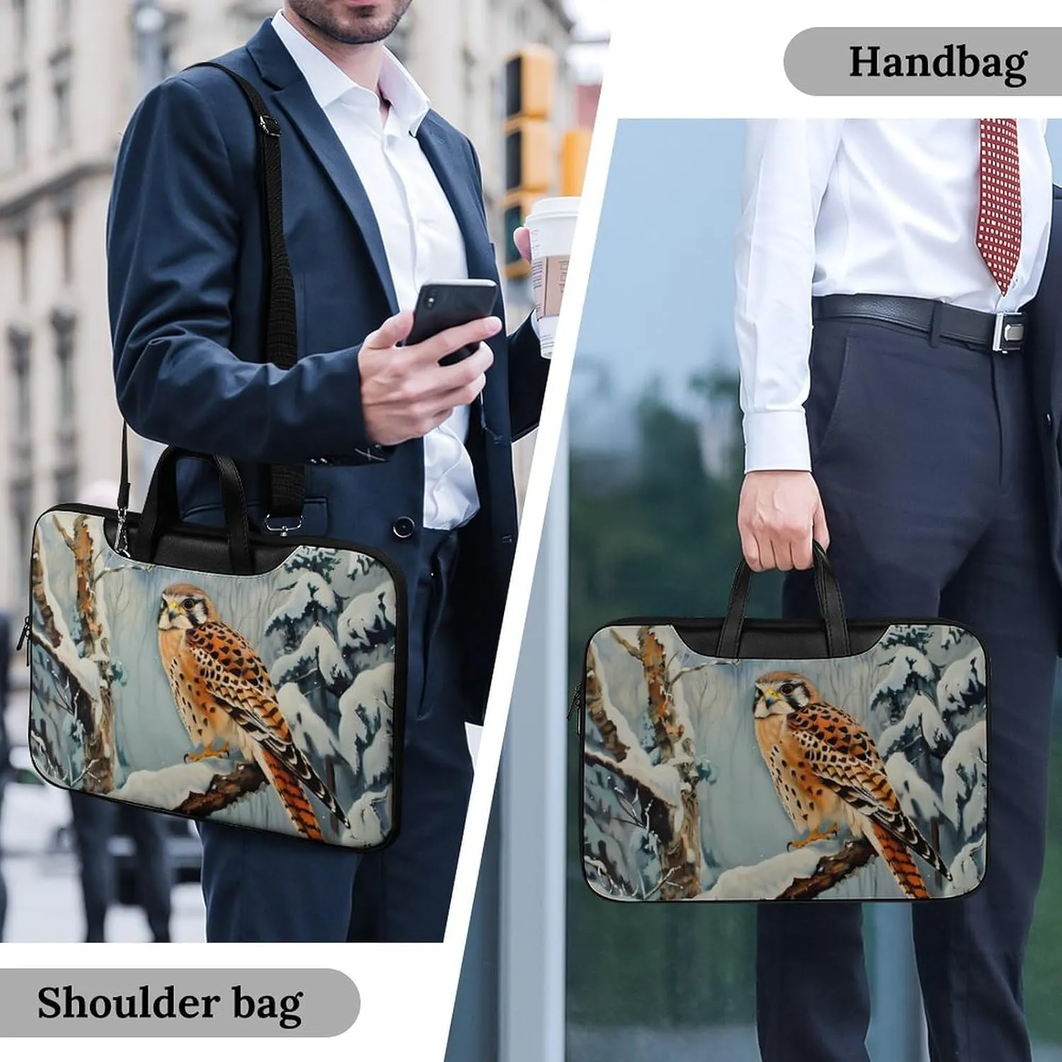 In Snowscape Kestrel Laptop Tote Bag Waterproof Computer Carrying Case Business Office Briefcase