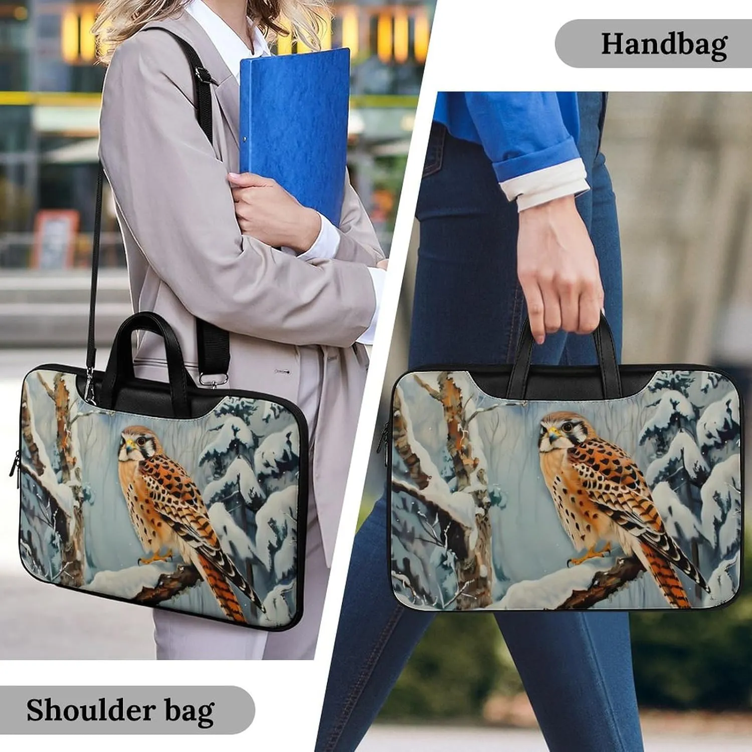 In Snowscape Kestrel Laptop Tote Bag Waterproof Computer Carrying Case Business Office Briefcase