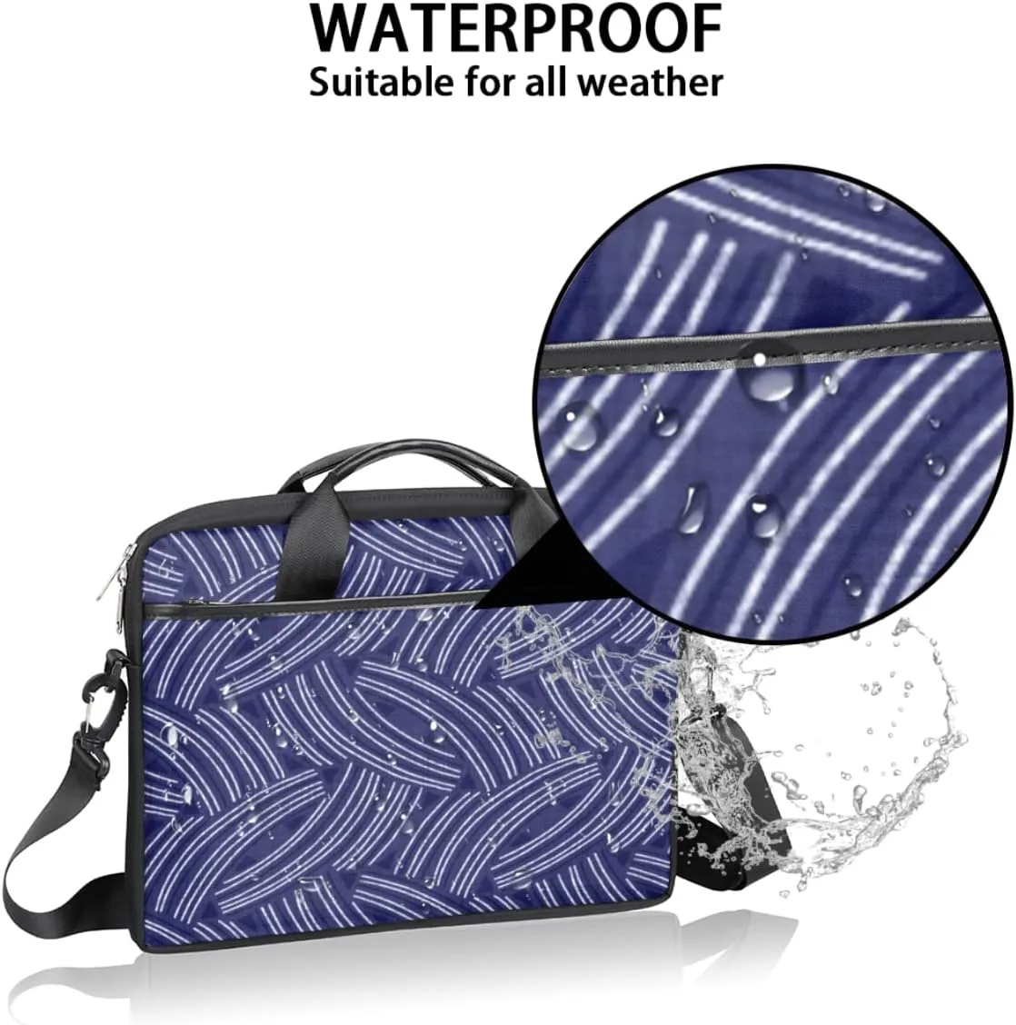 Independence Day Vintage Star Laptop Shoulder Messenger Bag Waterproof Laptop Briefcase Handle Padded Strap