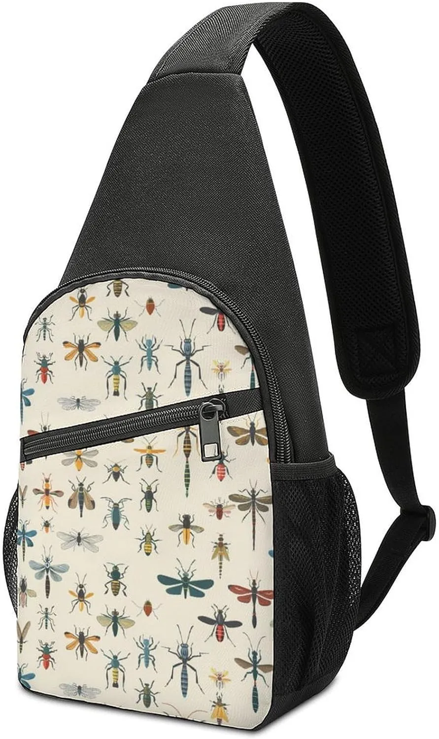 Insect Crossbody Bags for Women Men Sling Bag Bakpack Shoulder Bag Travel Hiking Daypack