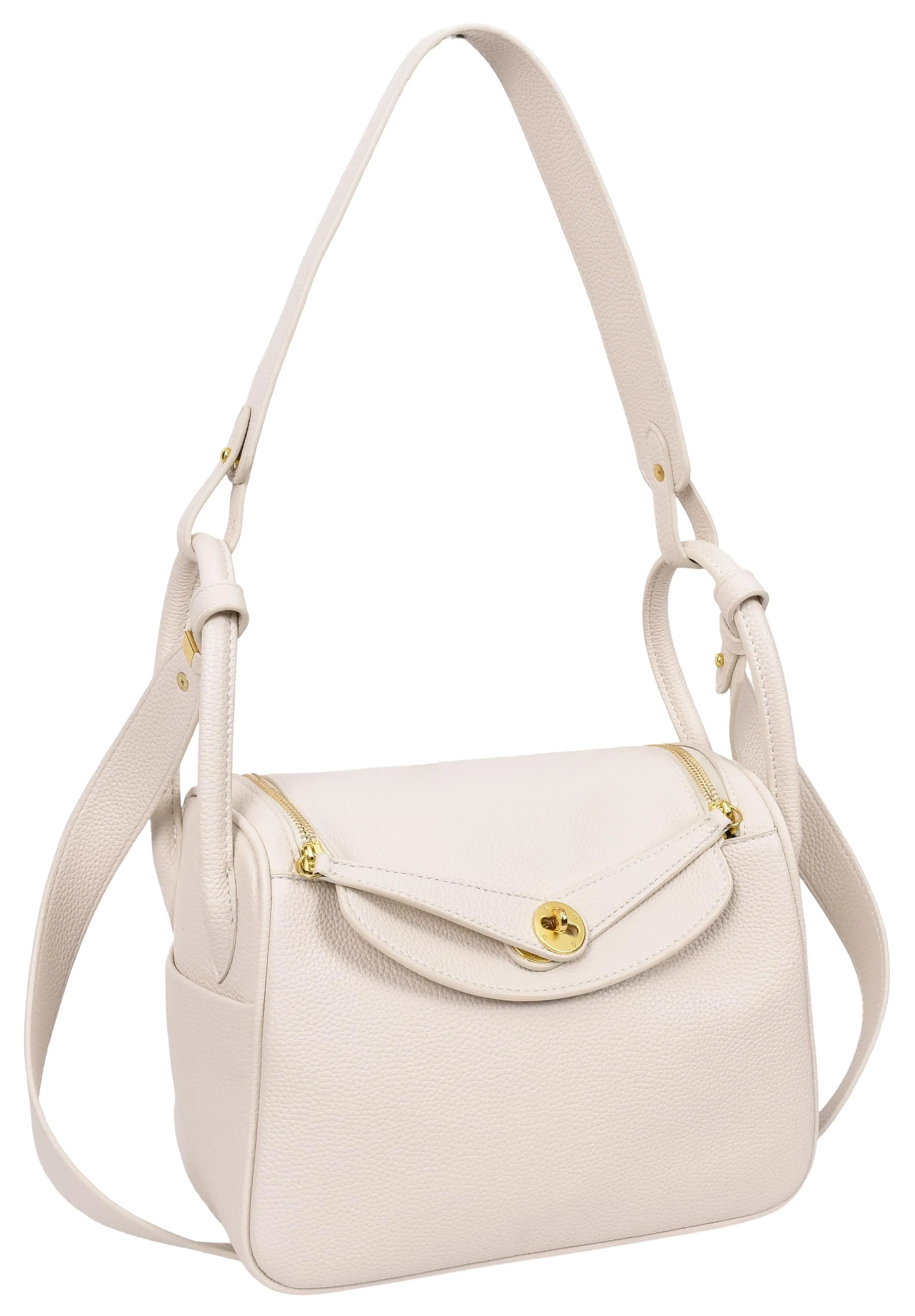 Iqaluit Women's Faux Leather Large Shoulder Strap Bag White