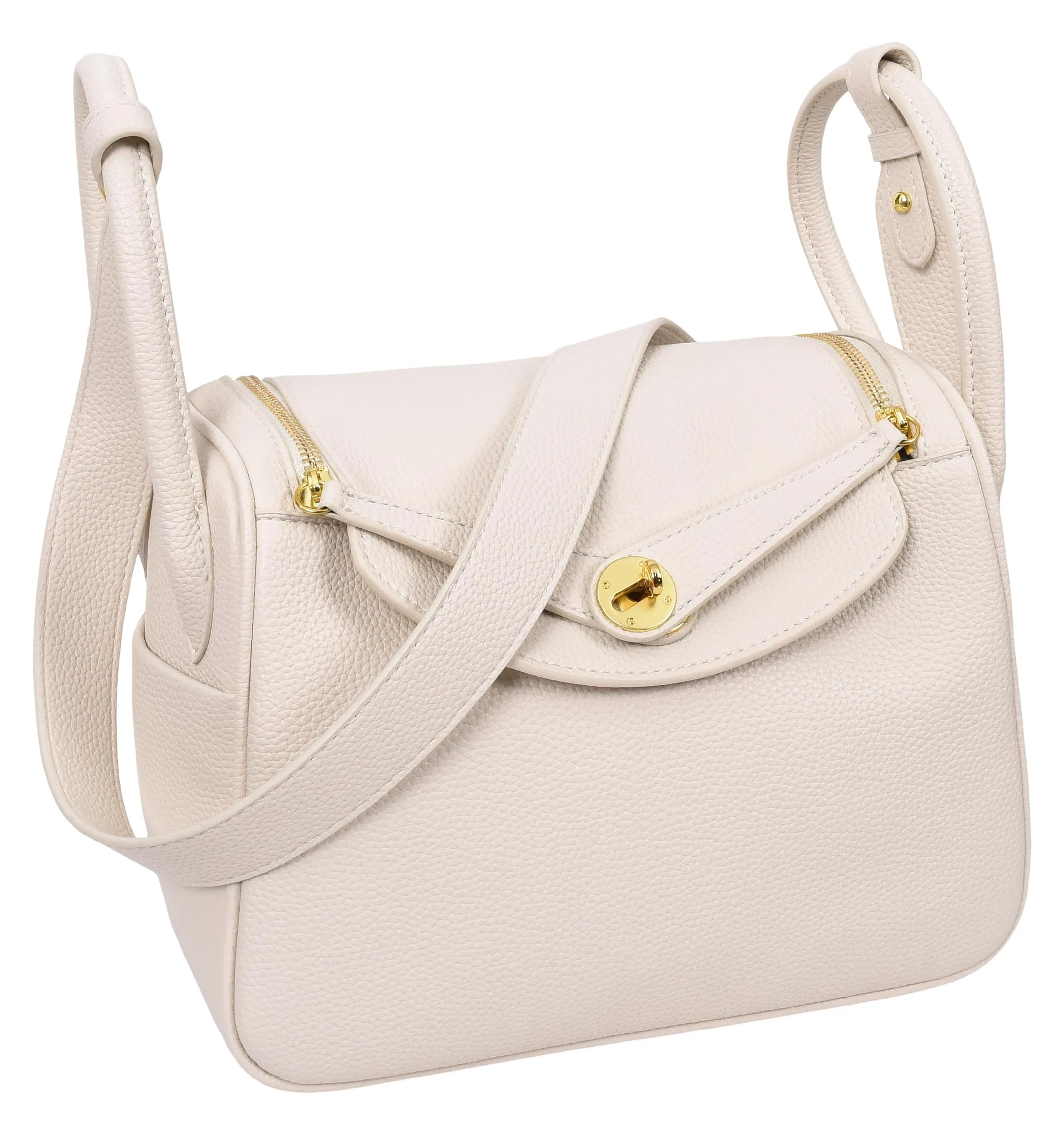 Iqaluit Women's Faux Leather Large Shoulder Strap Bag White