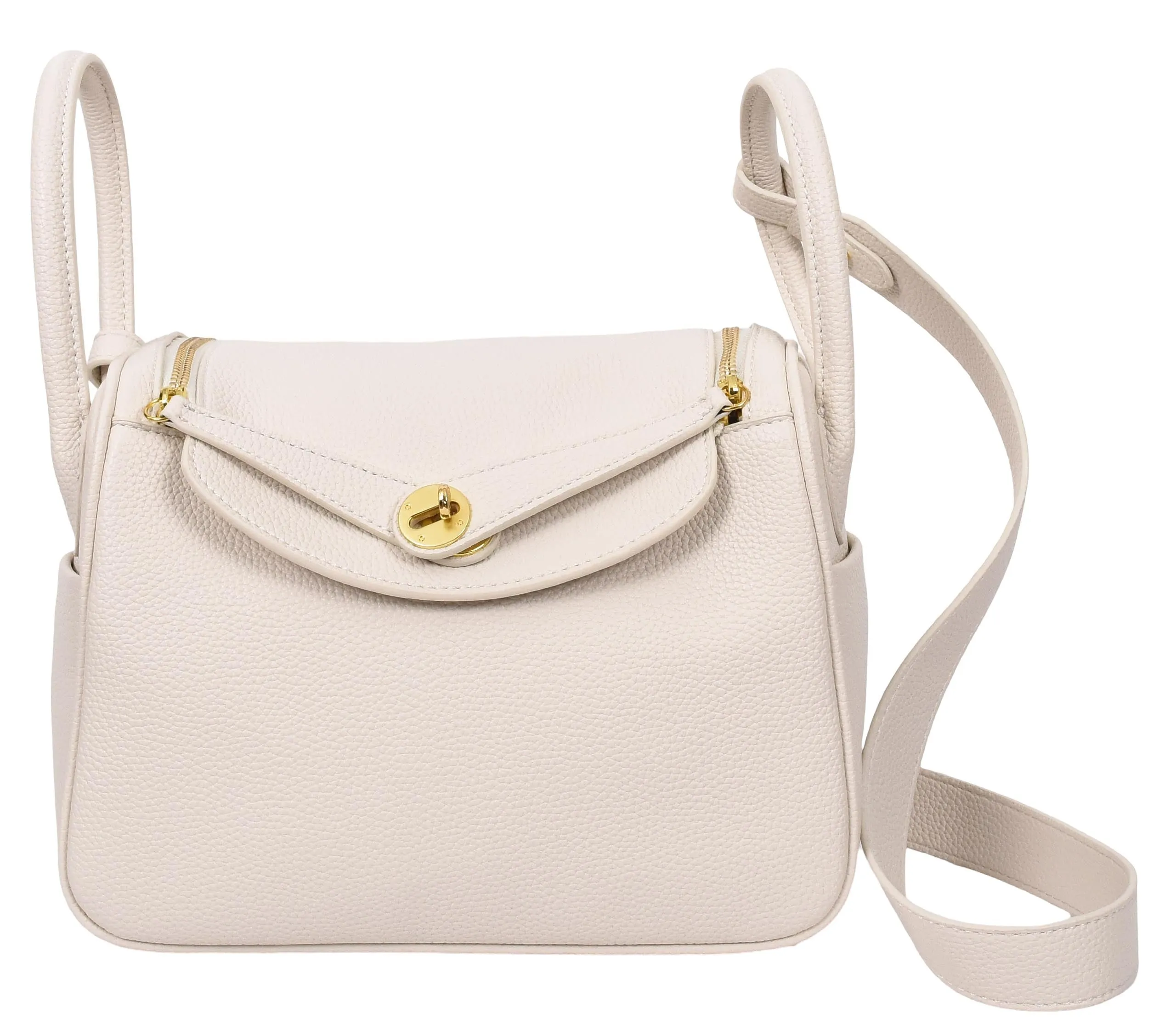 Iqaluit Women's Faux Leather Large Shoulder Strap Bag White