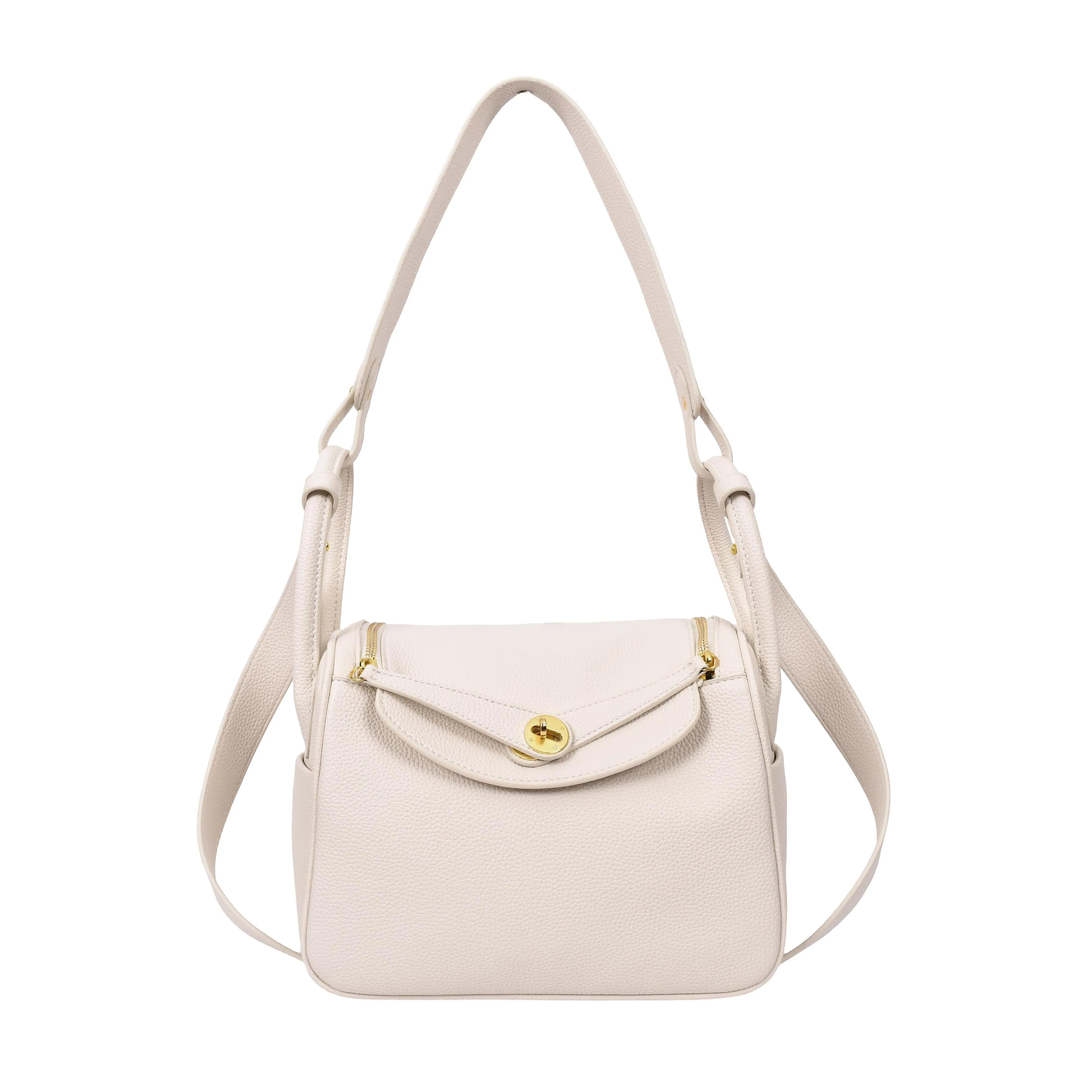 Iqaluit Women's Faux Leather Large Shoulder Strap Bag White