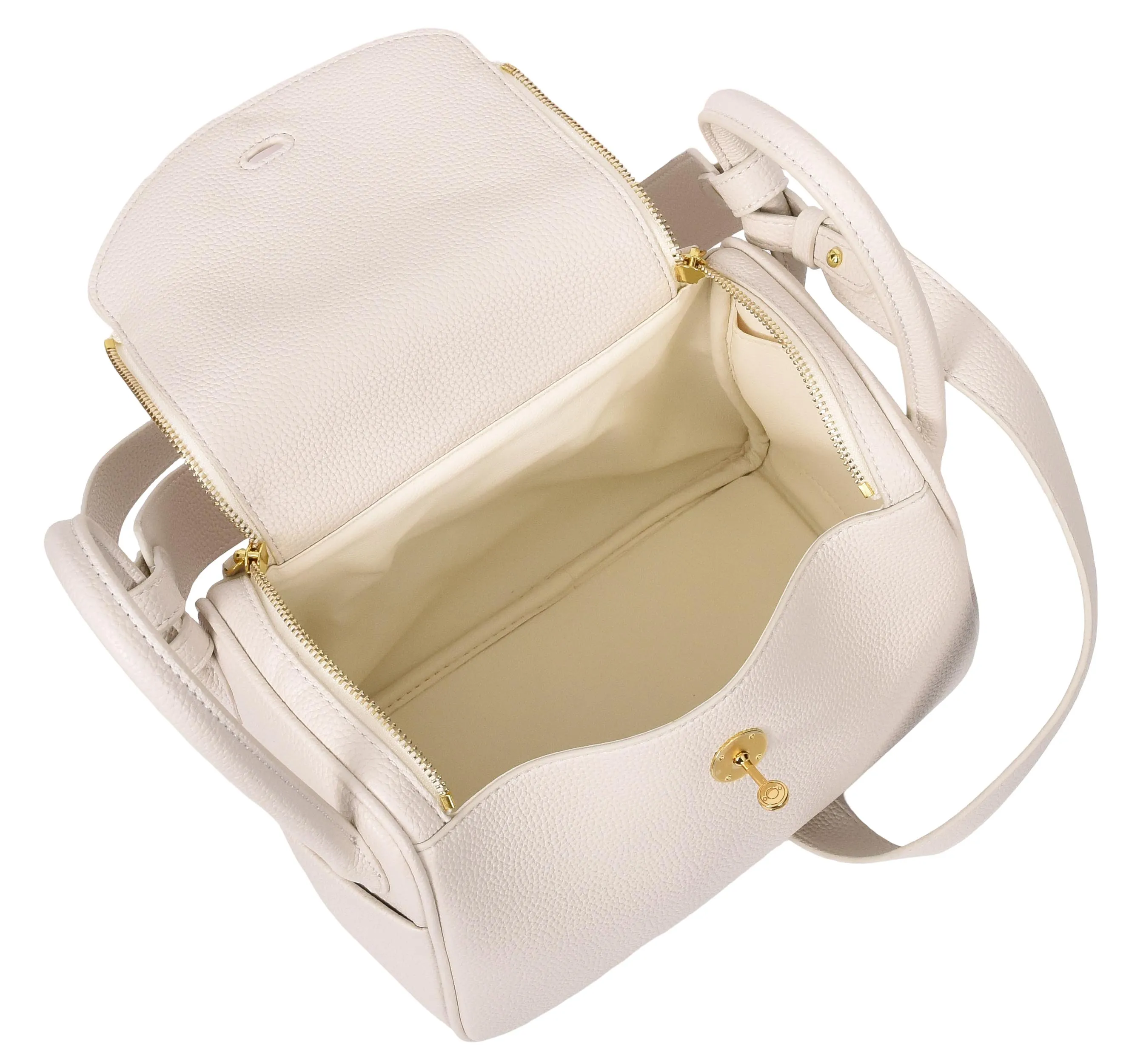 Iqaluit Women's Faux Leather Large Shoulder Strap Bag White