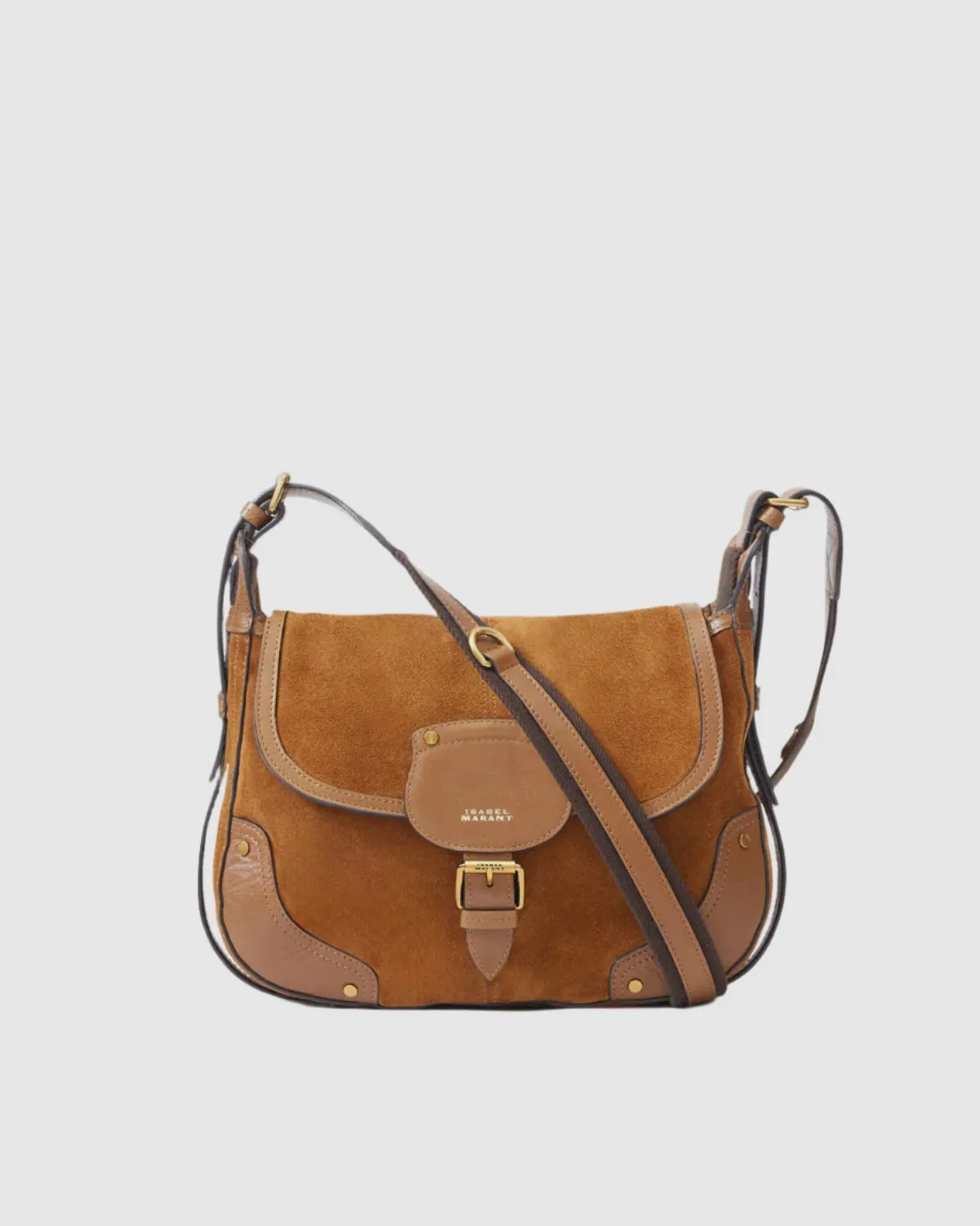Isabel Marant Sierra Shoulder Strap Bag in Cognac
