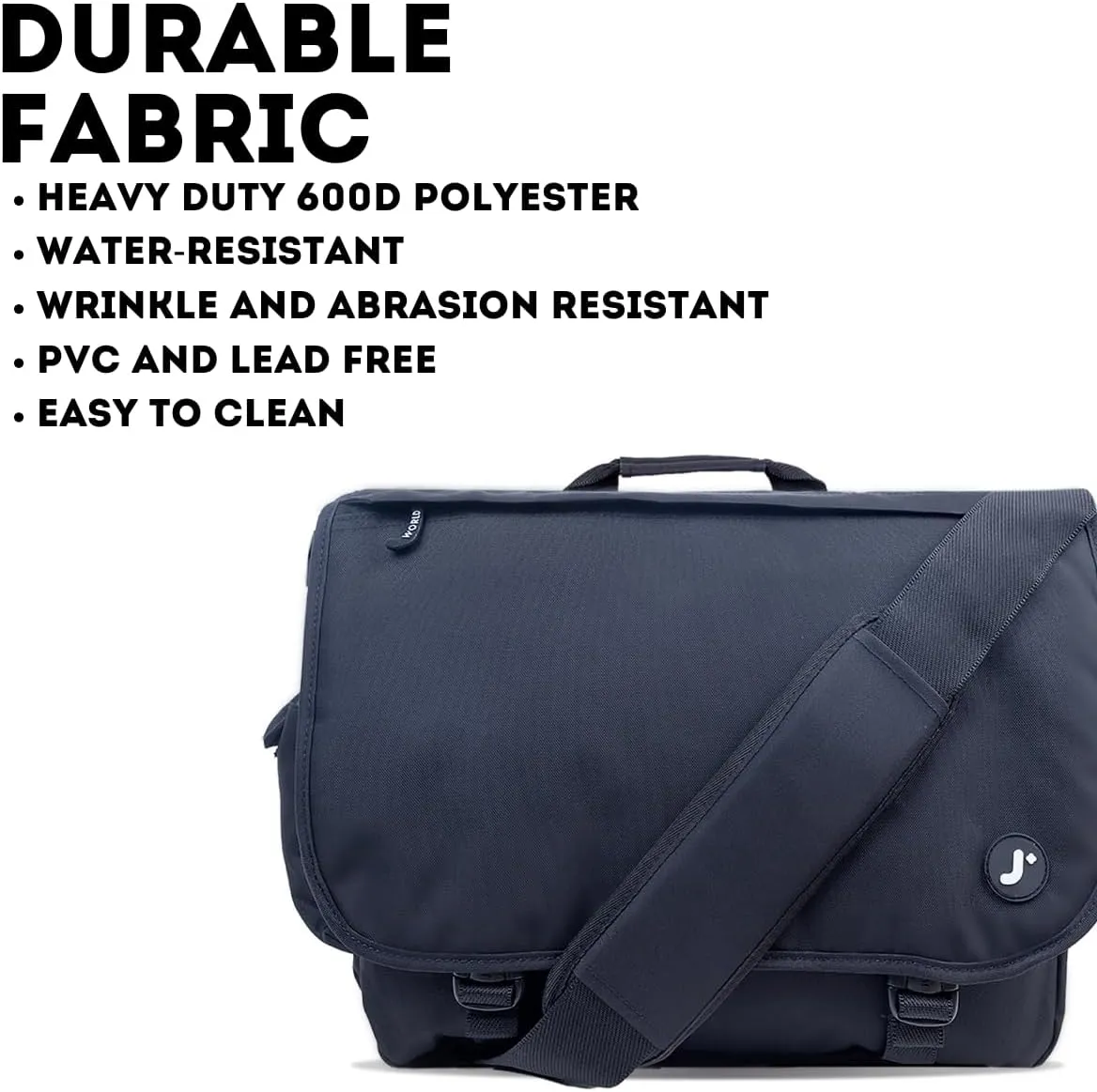J World New York Thomas Laptop Messenger Bag for Women & Men. Kids Computer Bookbag