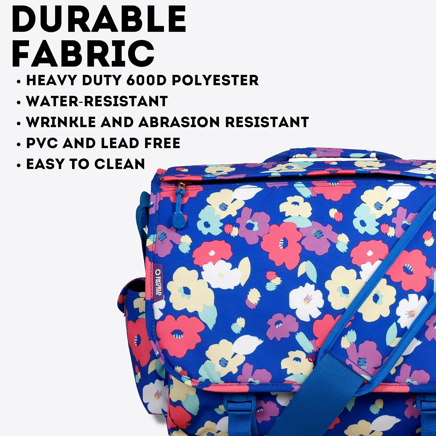 J World New York Thomas Laptop Messenger Bag for Women & Men. Kids Computer Bookbag