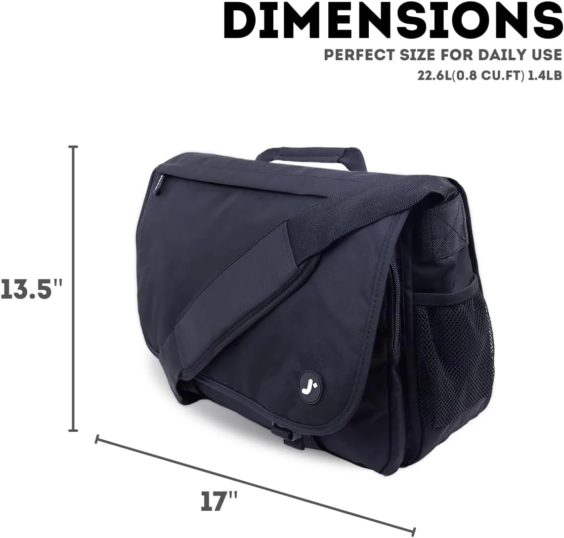 J World New York Thomas Laptop Messenger Bag for Women & Men. Kids Computer Bookbag