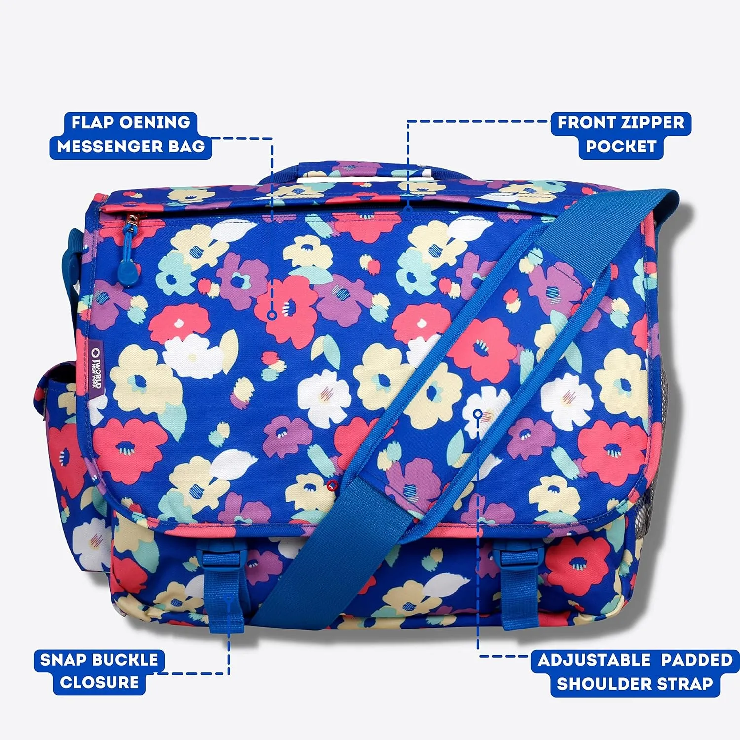 J World New York Thomas Laptop Messenger Bag for Women & Men. Kids Computer Bookbag