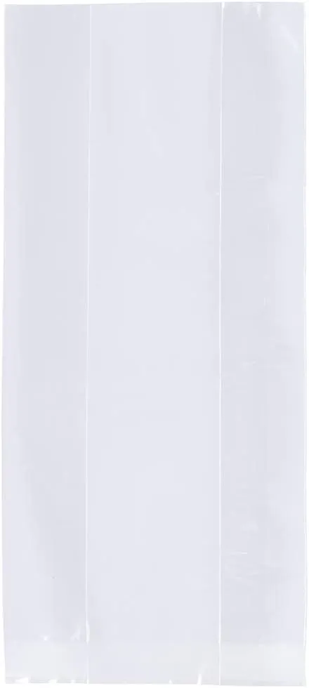 JAM Paper Cello Bags - Medium - 3 1/2 x 2 x 7 1/2 - Clear - Bulk 100 Bags/Pack