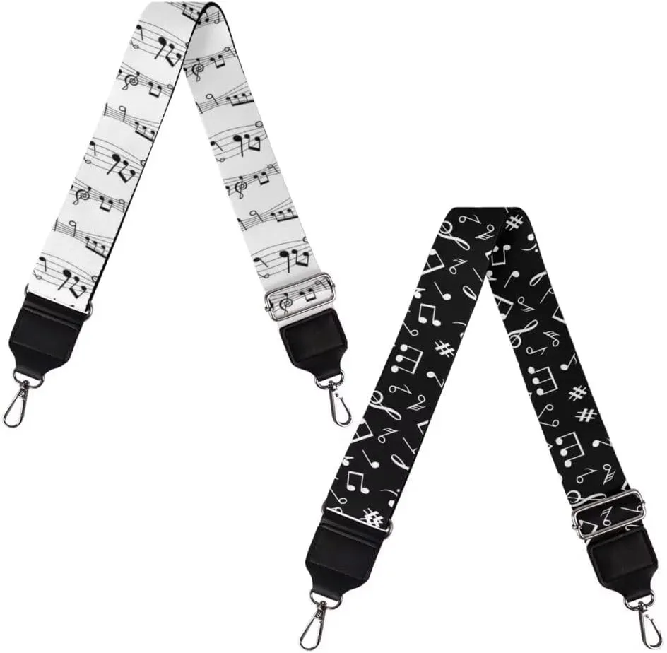 Jeiento Replacement Shoulder Strap,2 Piece Set Guitar Style Handbag Crossbody Strap Adjustable Guitar Straps for Women Girls