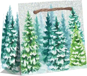Jillson Roberts Christmas Small Gift Bags with Foil and Holographic Accents (12 Count)