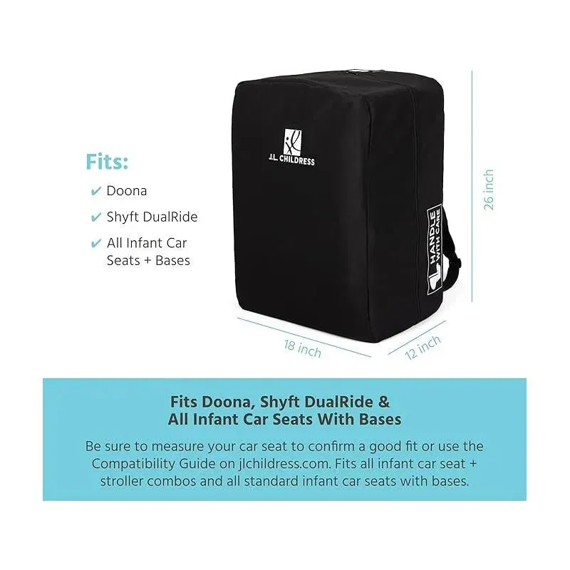 J.L. Childress - Elite Travel Bag For Doona, Unpadded, Black