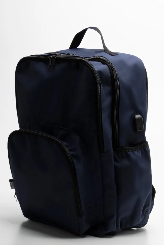 Jumbo Laptop USB Bag Navy