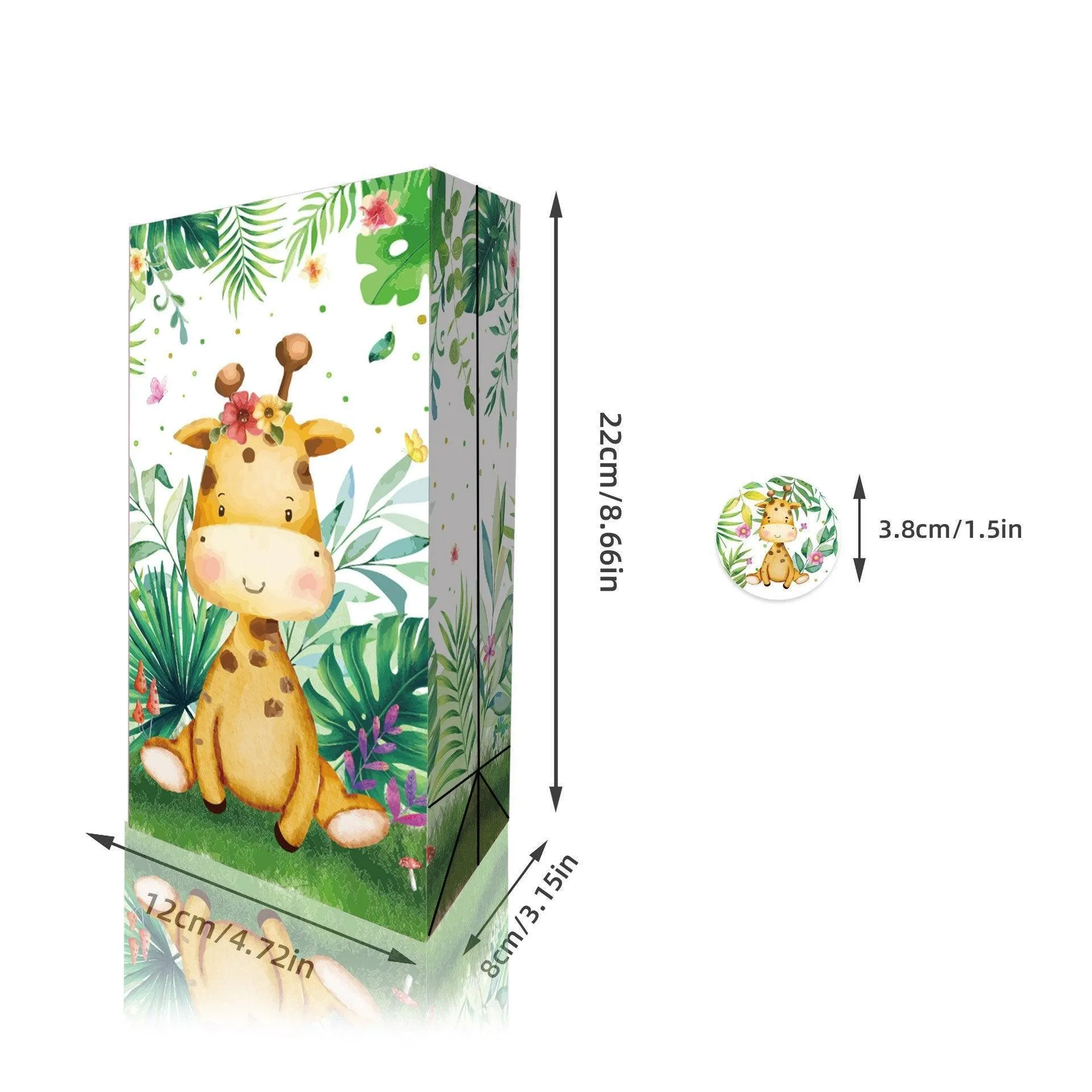 Jungle Animal Kraft Paper Bags 24PCS