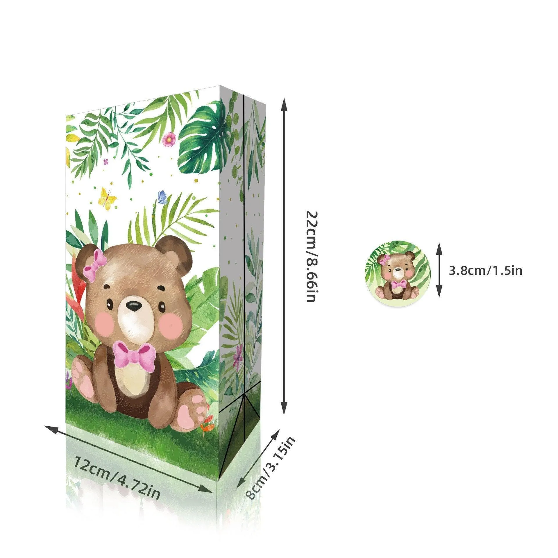 Jungle Animal Kraft Paper Bags 24PCS