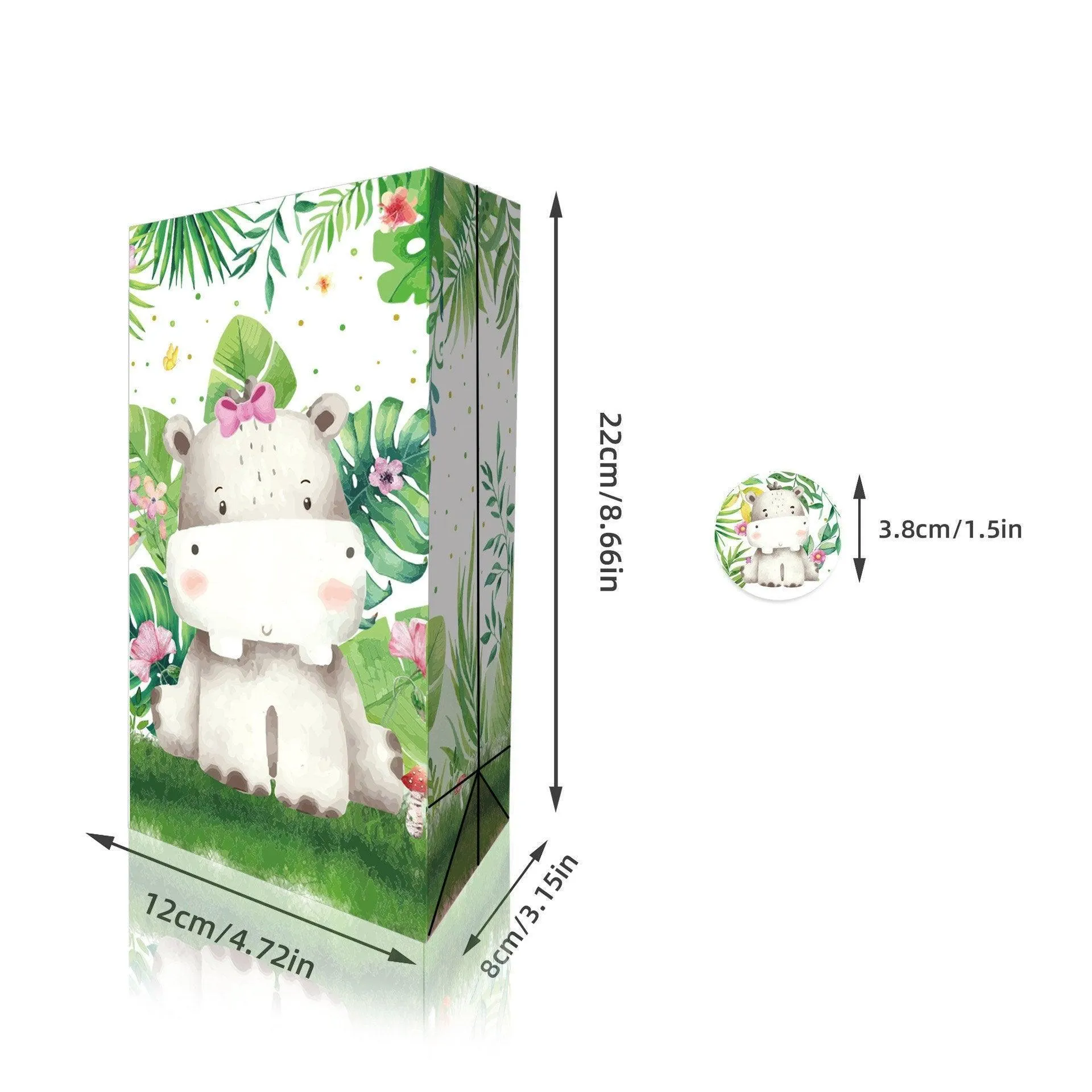 Jungle Animal Kraft Paper Bags 24PCS