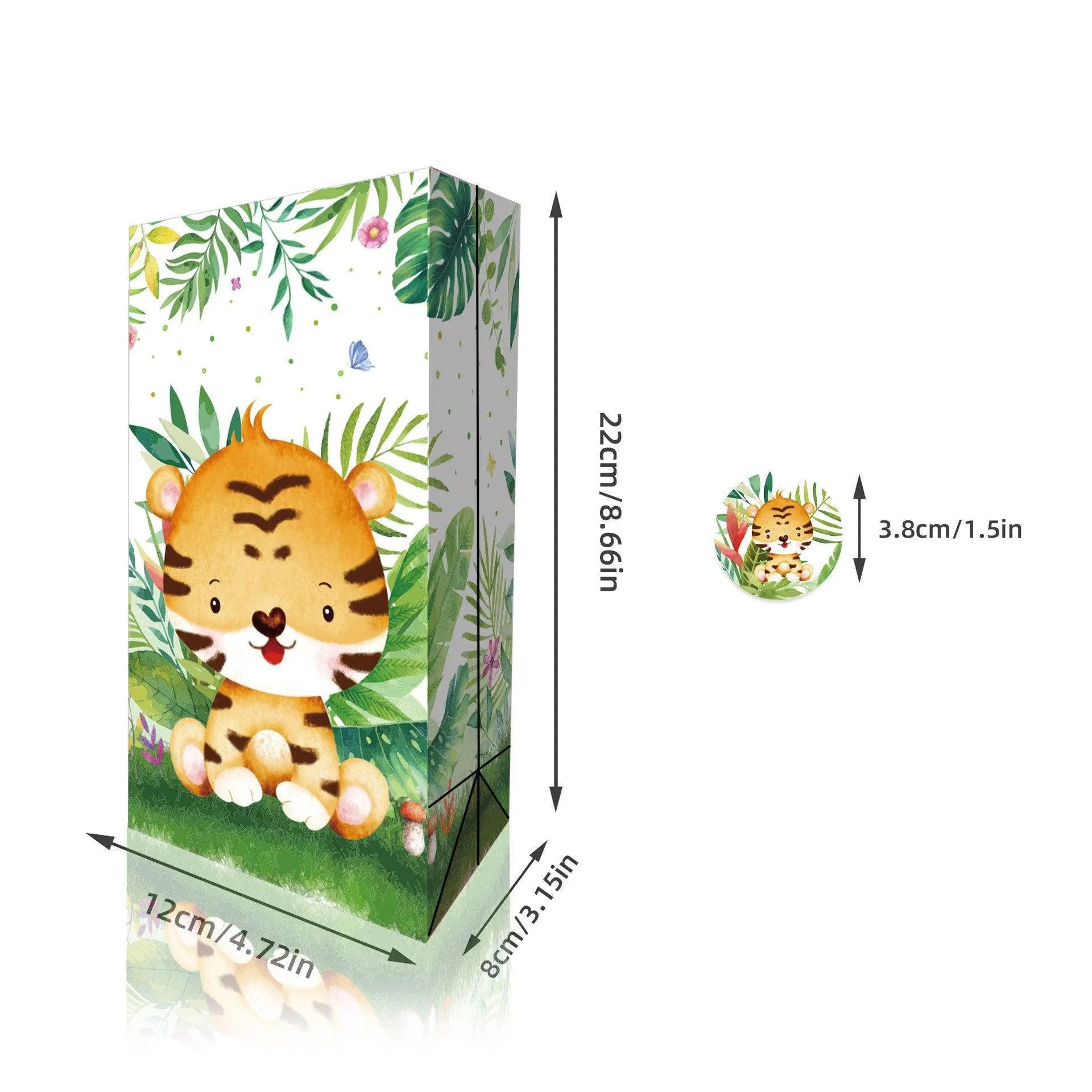 Jungle Animal Kraft Paper Bags 24PCS