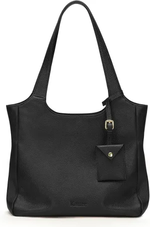 Kattee Soft Genuine Leather Shoulder Bag for Women Totes Hobo Purses and Handbags with Coin Pouch