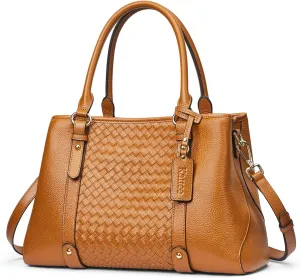 Kattee Women Soft Genuine Leather Satchel Bags Top Handle Crossbody Purses and Handbags Totes Shoulder Hobo