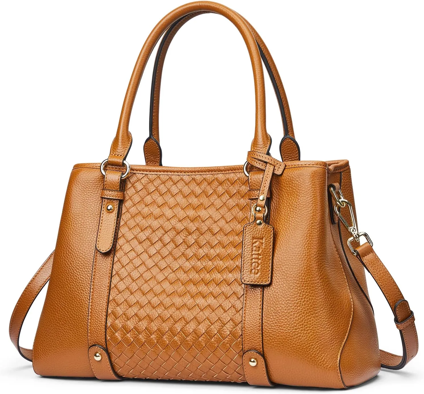 Kattee Women Soft Genuine Leather Satchel Bags Top Handle Crossbody Purses and Handbags Totes Shoulder Hobo