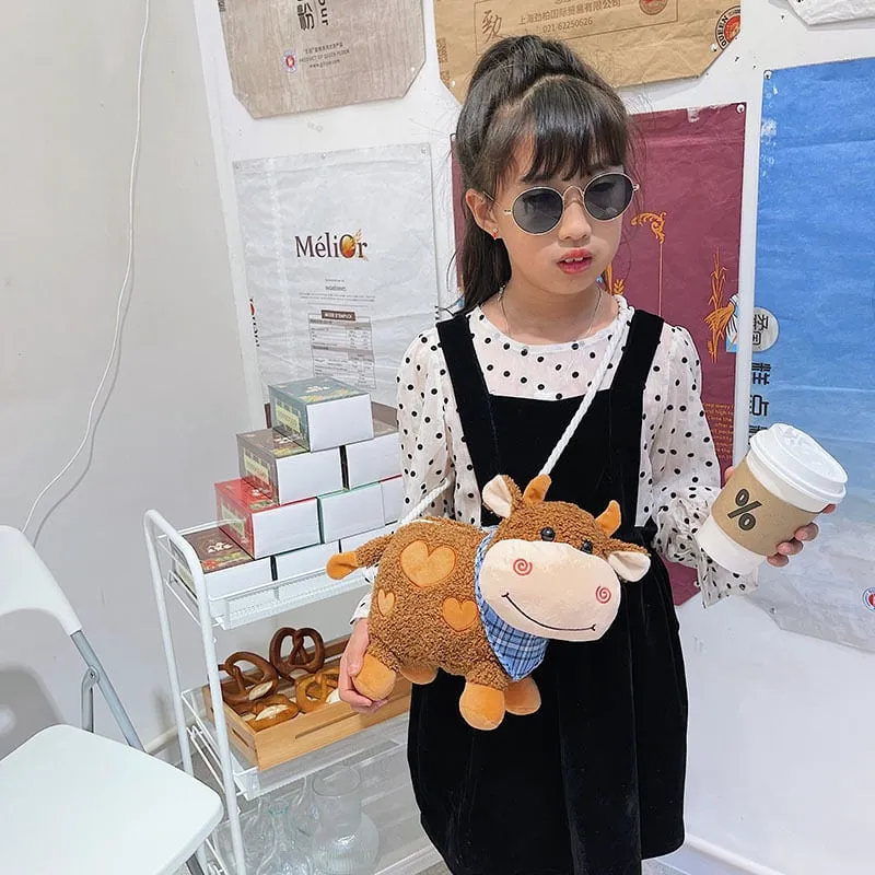 Kawaii Cow Plush Shoulder Bag