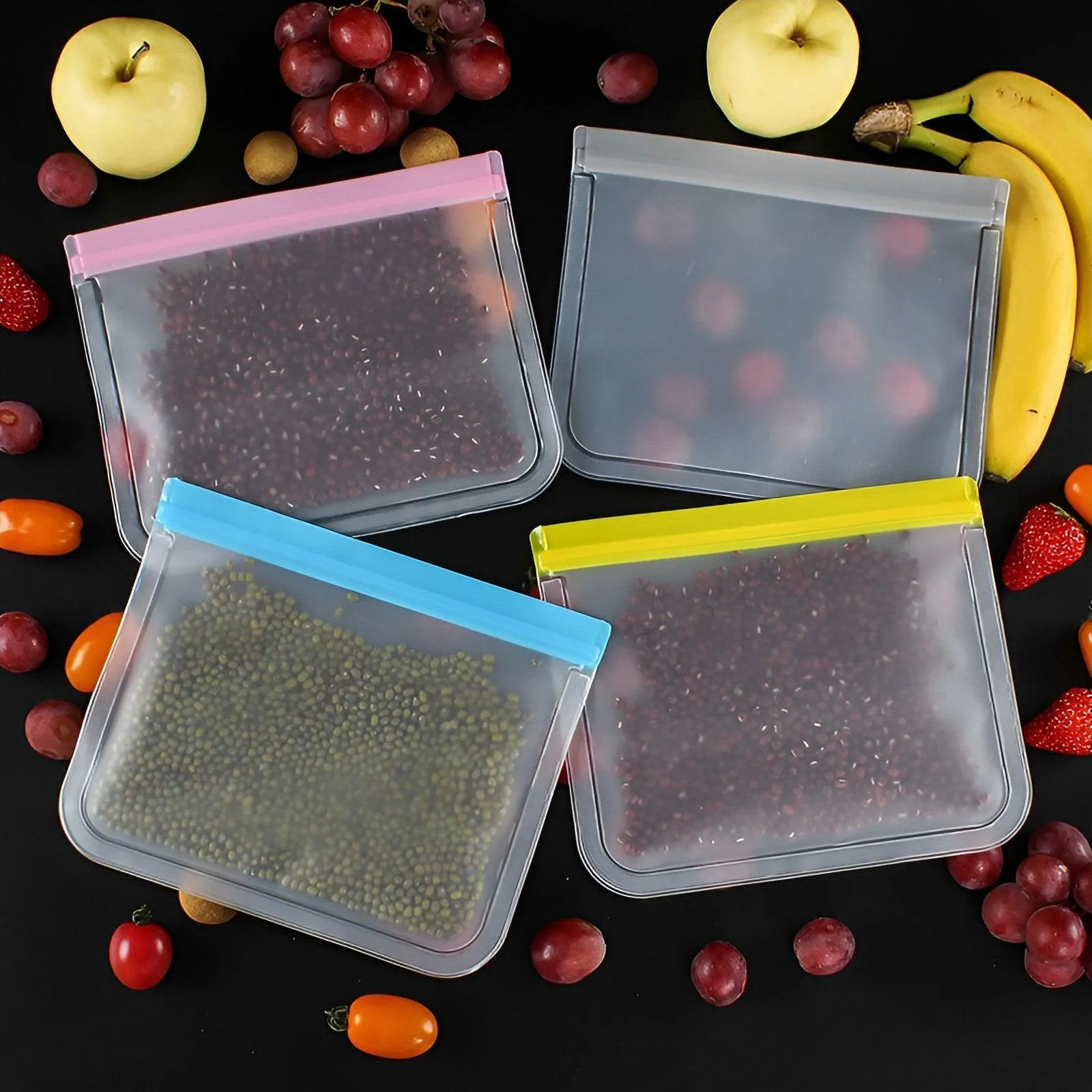 Keep Food Fresh Storage Bags 6Colors 10PCS